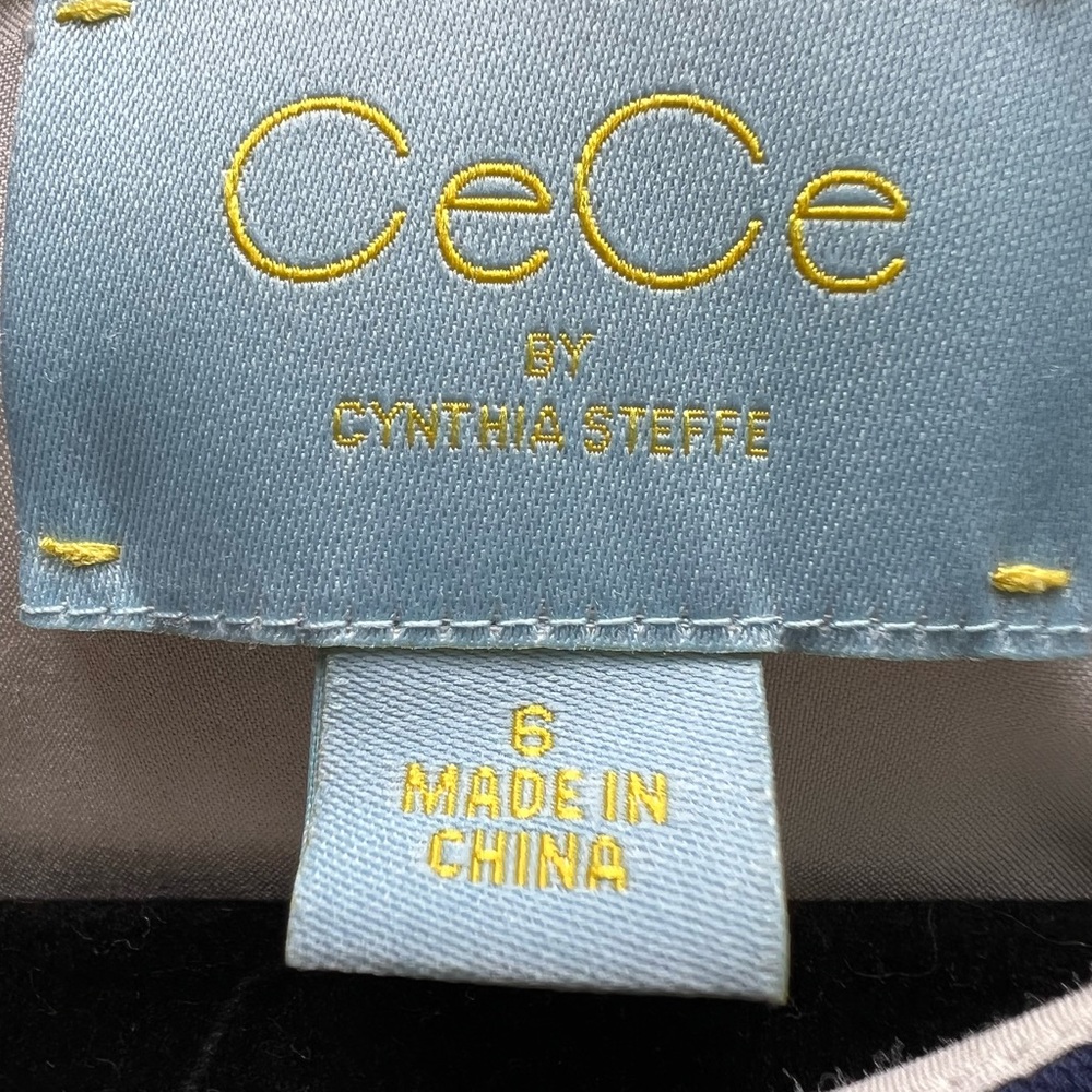 CECE By CYNTHIA STEFFE Navy and White Dress Women’s 6 - Picture 7 of 7